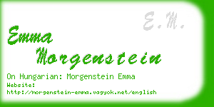 emma morgenstein business card